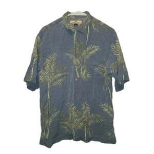 TOMMY BAHAMA RELAXED SILK HAWAIIAN SHIRT PALM TREES BUTTON DOWN  SZ SMALL 🔥